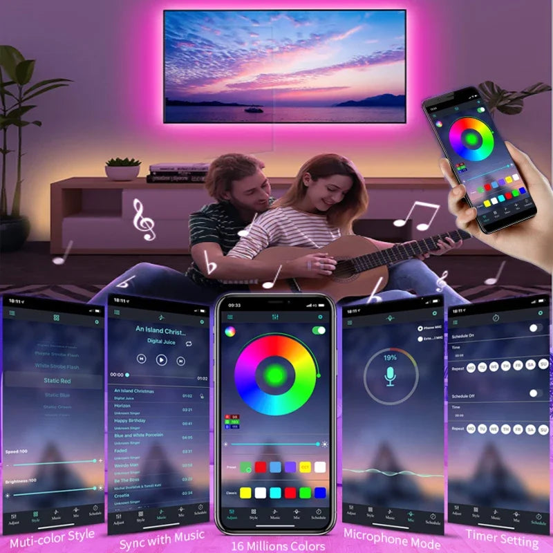 LED Lichtstreifen | USB Fernbedienung langlebig RGB sparsam anpassbar-Luzern Mode