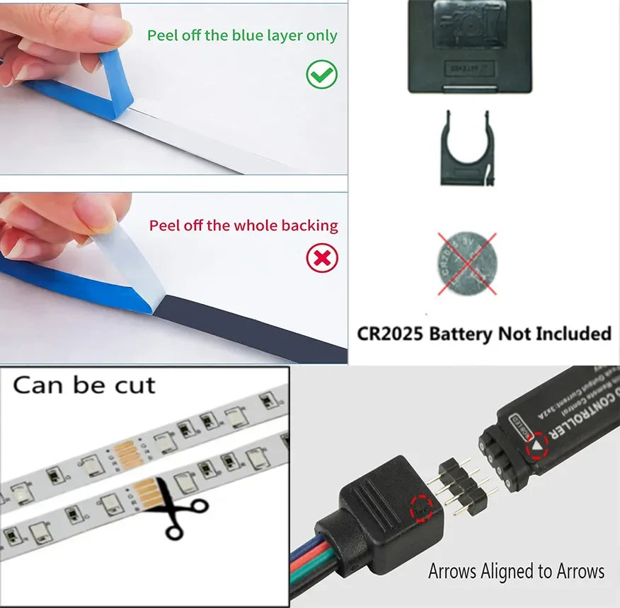 LED Lichtstreifen | USB Fernbedienung langlebig RGB sparsam anpassbar-Luzern Mode