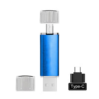 USB-Stick | Kompakt | Universeel | Vielseitig | USB-C | USB-A-Blau-4GB-Luzern Mode