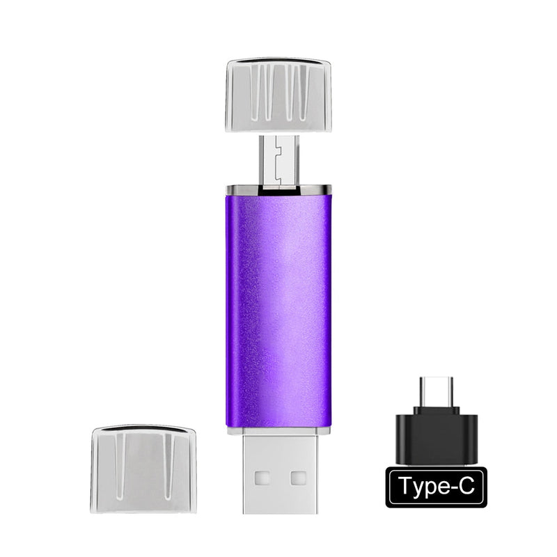 USB-Stick | Kompakt | Universeel | Vielseitig | USB-C | USB-A-Lila-4GB-Luzern Mode