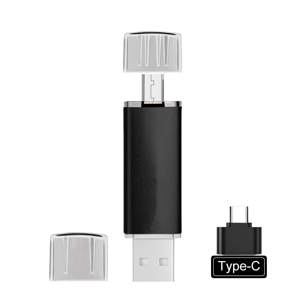 USB-Stick | Kompakt | Universeel | Vielseitig | USB-C | USB-A-Schwarz-4GB-Luzern Mode