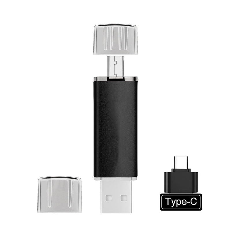 USB-Stick | Kompakt | Universeel | Vielseitig | USB-C | USB-A-Schwarz-4GB-Luzern Mode