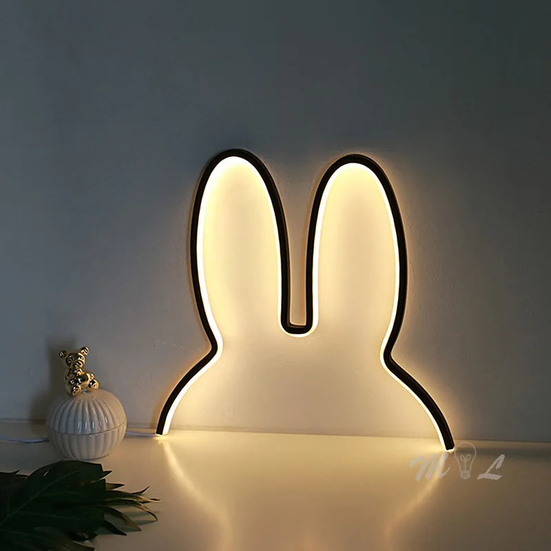 Kaninchen-Nachtlicht | Wiederaufladbar Niedlich Stimmungsvolles Langlebiges LED USB-Luzern Mode