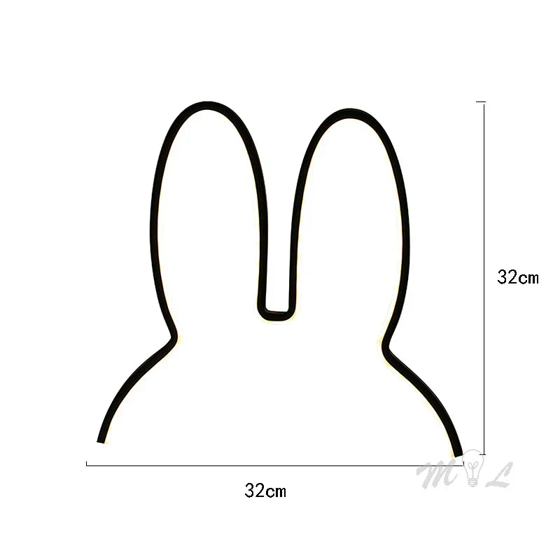 Kaninchen-Nachtlicht | Wiederaufladbar Niedlich Stimmungsvolles Langlebiges LED USB-Luzern Mode