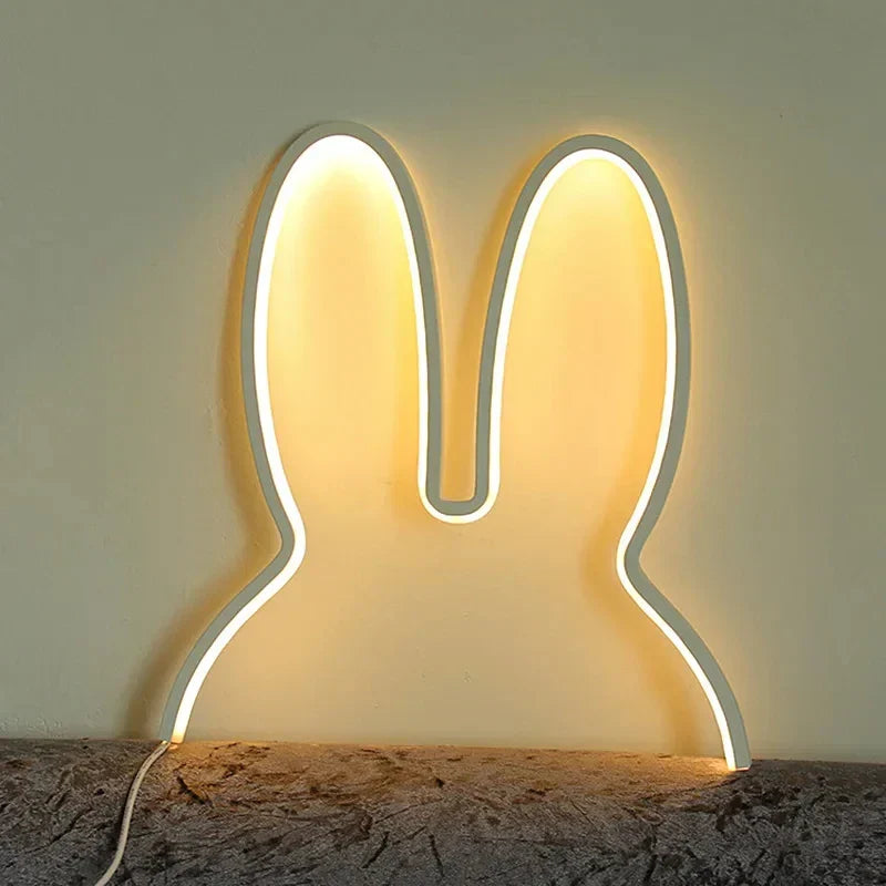 Kaninchen-Nachtlicht | Wiederaufladbar Niedlich Stimmungsvolles Langlebiges LED USB-Luzern Mode