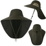 UV-Schutz | atmungsaktives Mesh | verstellbare Passform | Kordelzug | 54–60 cm-Armeegrün-Luzern Mode