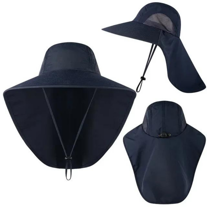 UV-Schutz | atmungsaktives Mesh | verstellbare Passform | Kordelzug | 54–60 cm-Blau-Luzern Mode
