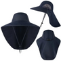 UV-Schutz | atmungsaktives Mesh | verstellbare Passform | Kordelzug | 54–60 cm-Blau-Luzern Mode