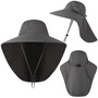 UV-Schutz | atmungsaktives Mesh | verstellbare Passform | Kordelzug | 54–60 cm-Grau-Luzern Mode