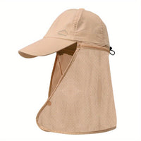 UV Schutz Hut Herren Damen | Truckerhut mit Nackenschutz | Atmungsaktiv & verstellbar-Khaki-Luzern Mode