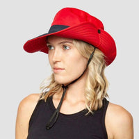 UV Sommerhut Damen | Faltbar | 1 Kaufen 1 Gratis | Visier | Leicht & Atmungsaktiv-Rot-Hellrosa-Luzern Mode