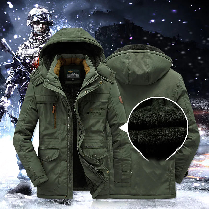 Herren-Parka mit Fleece-Innenfutter – Leventis