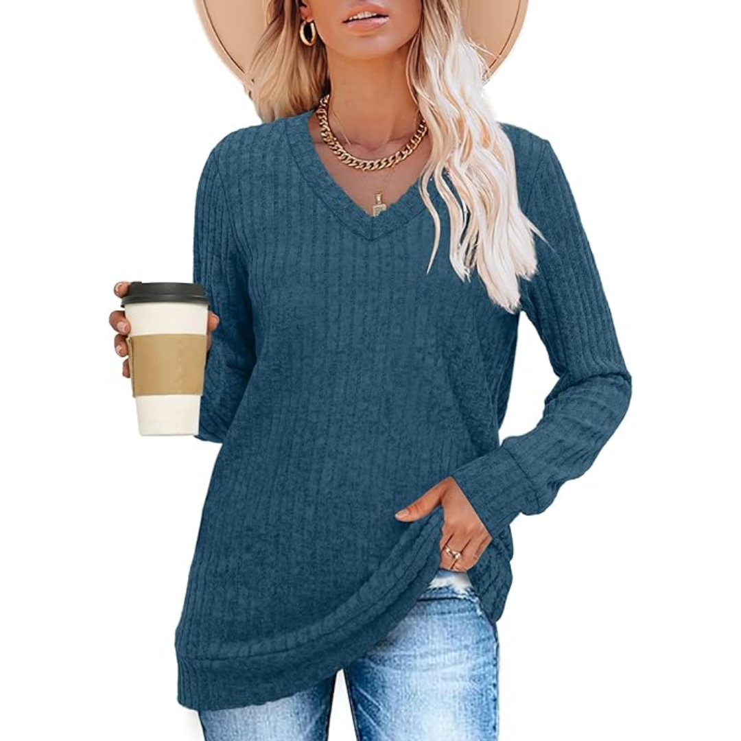 Damen Strickpullover Langarm Casual Herbstmode Trend-Luzern Mode