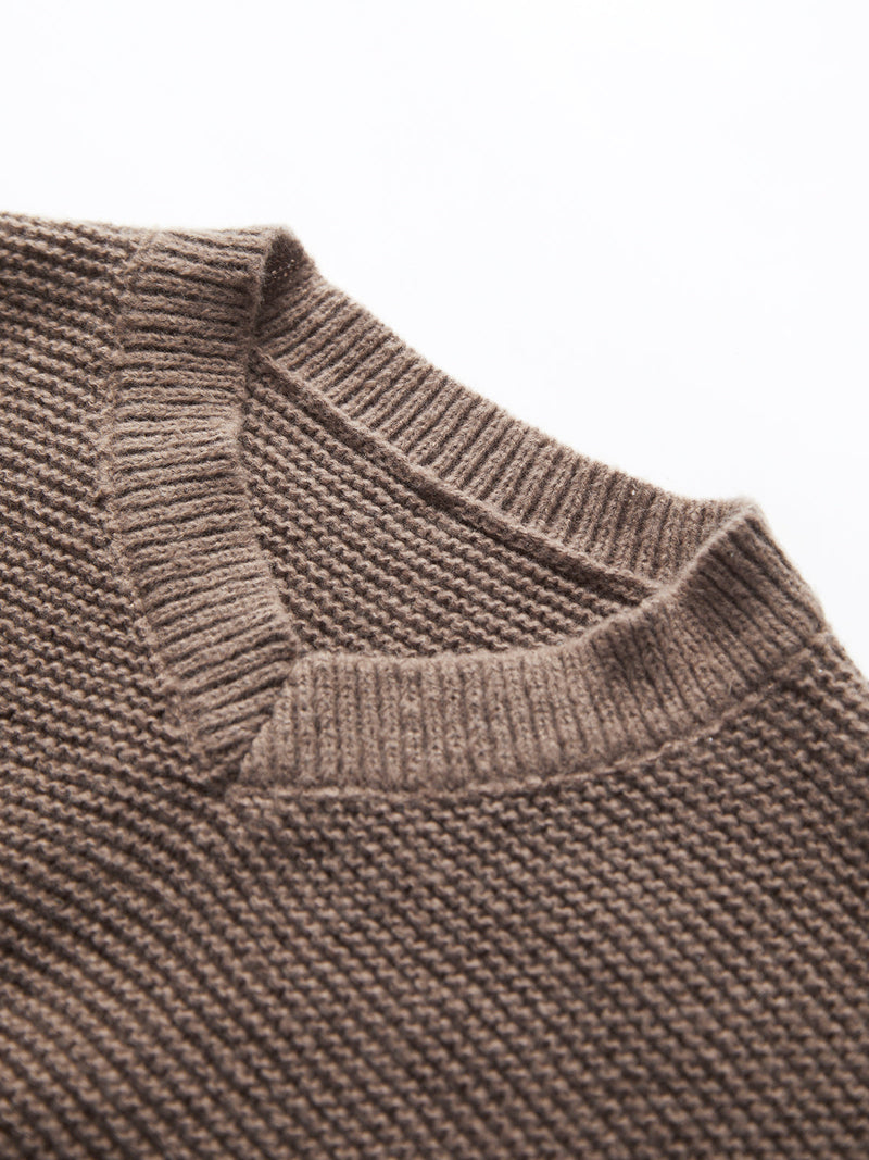 Damen Strickpullover mit V-Ausschnitt für Herbst/Winter-Luzern Mode