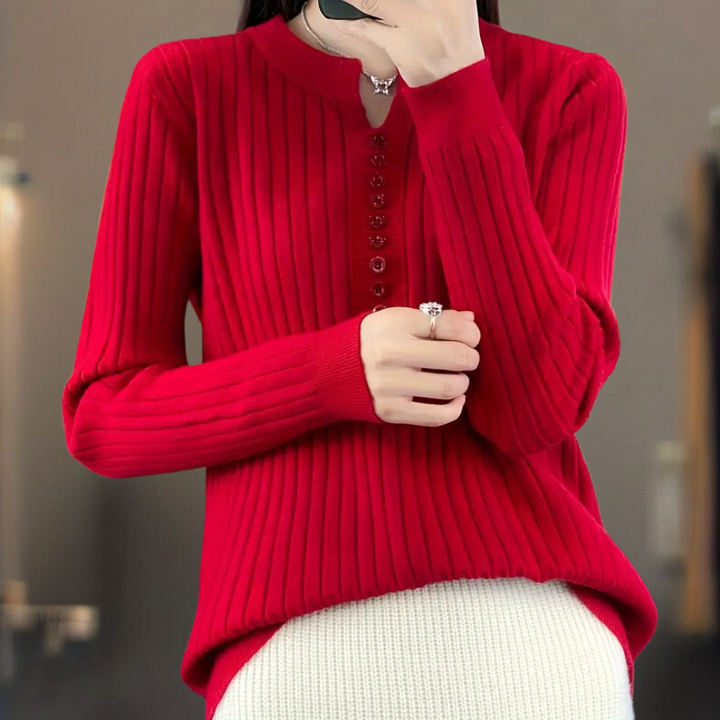 Herren Strickpullover mit Knopfleiste - Eleganter Look-Luzern Mode