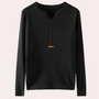 Herren Strickpullover mit Knopfleiste - Eleganter Look-Schwarz-XS-Luzern Mode