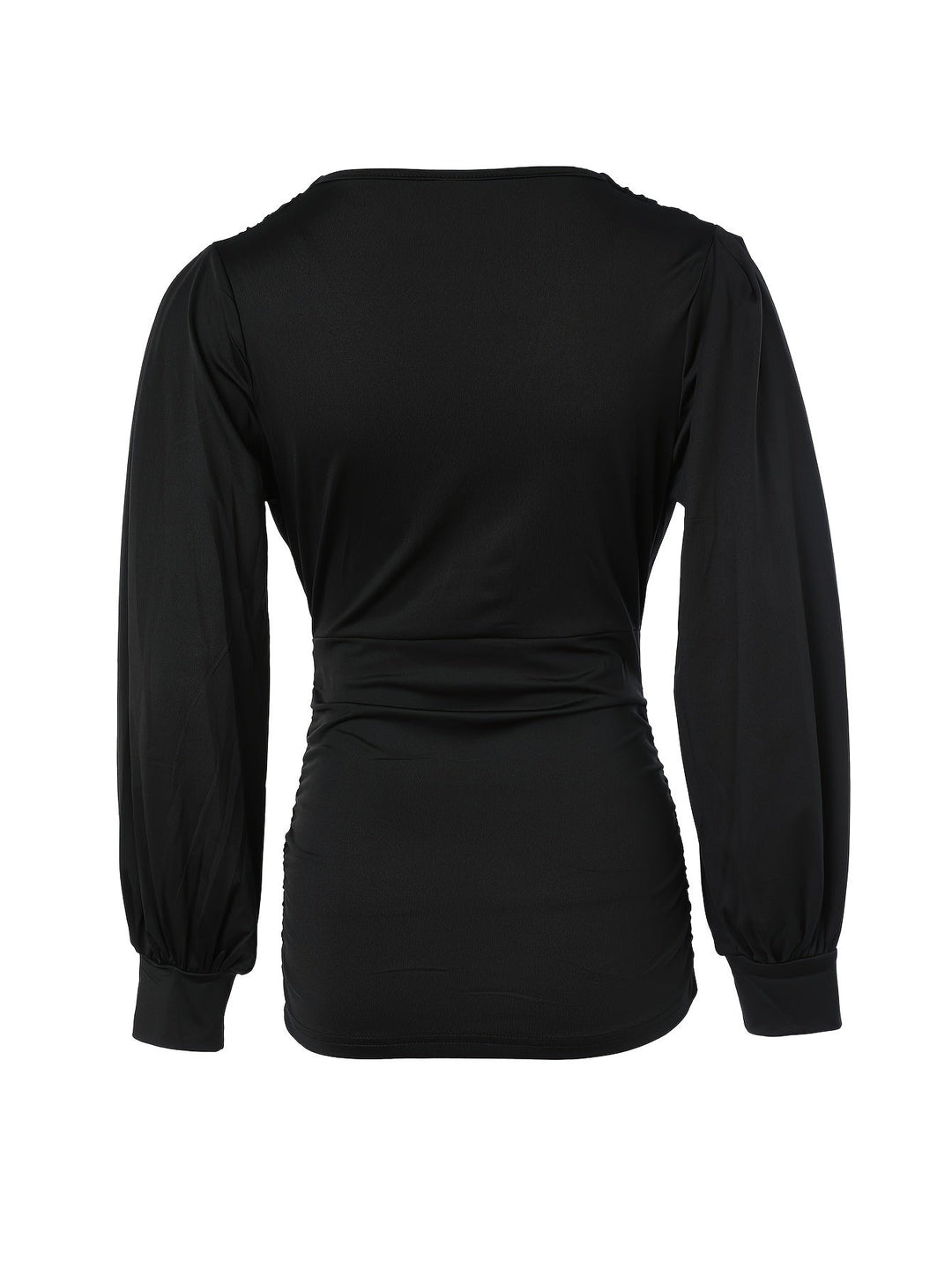 Damen Langarm Bluse mit Raffung - Elegantes Design-Luzern Mode