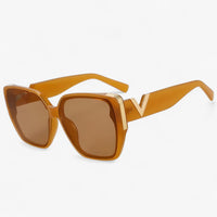 Sonnenbrille | V-Förmig | Leicht | Unisex | Futuristisch | UV-Schutz-Braun-Luzern Mode
