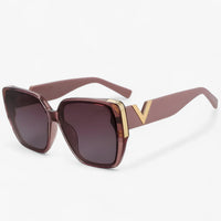 Sonnenbrille | V-Förmig | Leicht | Unisex | Futuristisch | UV-Schutz-Lila-Luzern Mode