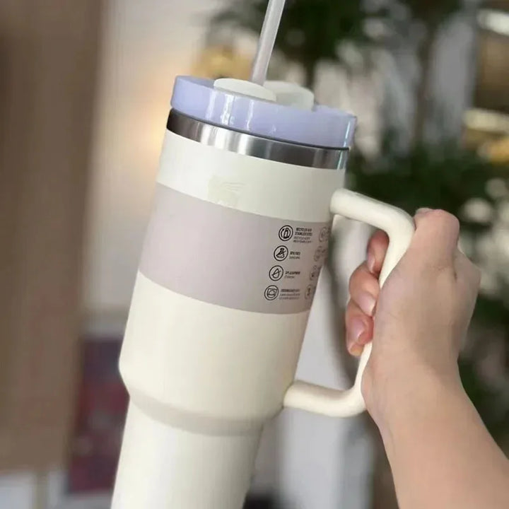 Thermobecher | Tumbler Strohhalm Deckel Isoliert Stilvoll Geräumig Langlebig-Luzern Mode