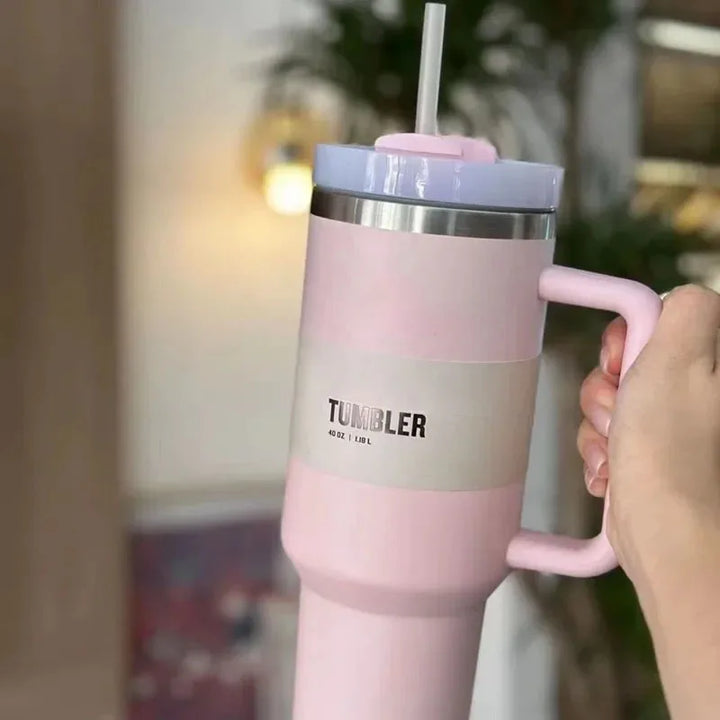 Thermobecher | Tumbler Strohhalm Deckel Isoliert Stilvoll Geräumig Langlebig-Luzern Mode