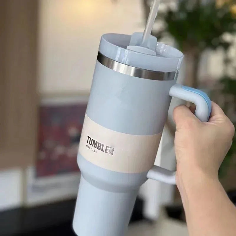 Thermobecher | Tumbler Strohhalm Deckel Isoliert Stilvoll Geräumig Langlebig-Luzern Mode