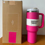 Thermobecher | Tumbler Strohhalm Deckel Isoliert Stilvoll Geräumig Langlebig-Barbie Pink-Luzern Mode