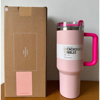Thermobecher | Tumbler Strohhalm Deckel Isoliert Stilvoll Geräumig Langlebig-Flamingo-Luzern Mode