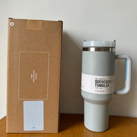 Thermobecher | Tumbler Strohhalm Deckel Isoliert Stilvoll Geräumig Langlebig-Grau-Blau-Luzern Mode