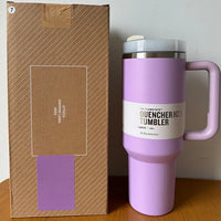 Thermobecher | Tumbler Strohhalm Deckel Isoliert Stilvoll Geräumig Langlebig-Lila-Luzern Mode