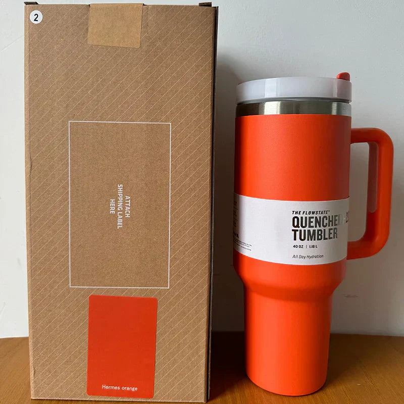 Thermobecher | Tumbler Strohhalm Deckel Isoliert Stilvoll Geräumig Langlebig-Rot-Luzern Mode