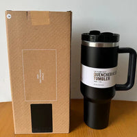 Thermobecher | Tumbler Strohhalm Deckel Isoliert Stilvoll Geräumig Langlebig-Schwarz-Luzern Mode