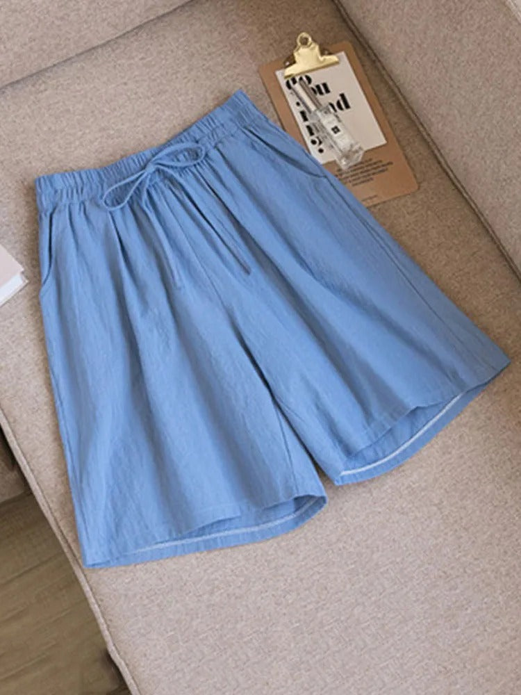 Bequeme & Luftige Damen Baumwollshorts mit Stretchbund – Melina