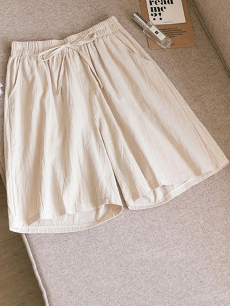 Bequeme & Luftige Damen Baumwollshorts mit Stretchbund – Melina