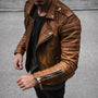 Herren Leren Bikerjack – Cael
