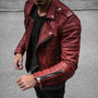 Herren Leren Bikerjack – Cael
