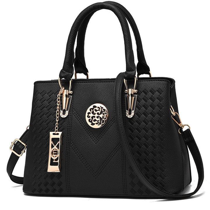 Luxuriöse Damen Handtasche mit elegantem Design und Anhänger-Schwarz-Luzern Mode