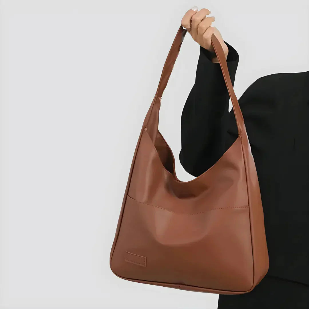 Damen Umhängetasche | Vegan Leder | Geräumig | Einfarbig | Glatt | Reißverschluss-Luzern Mode