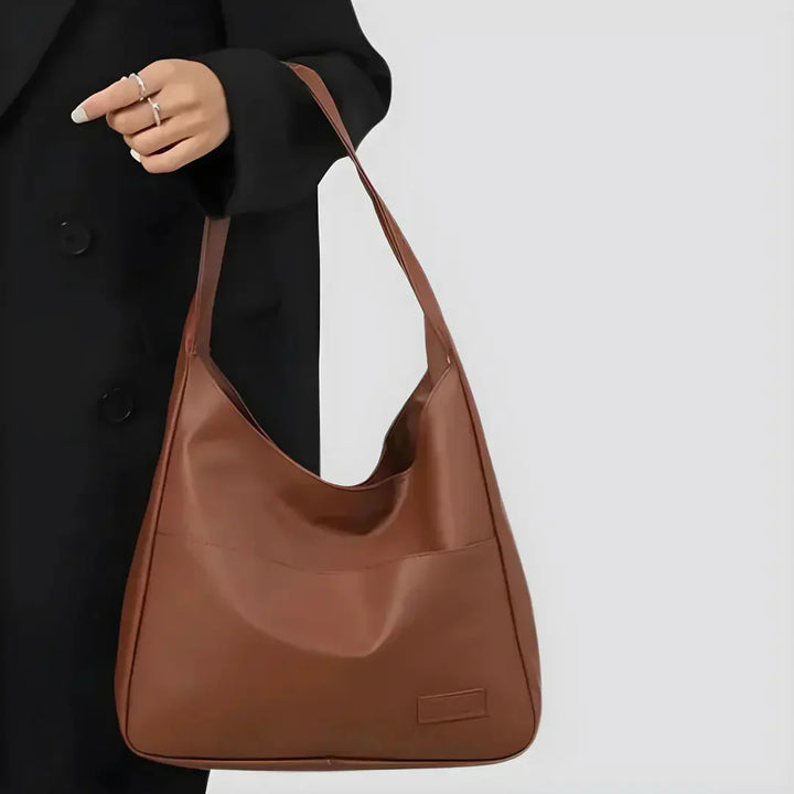 Damen Umhängetasche | Vegan Leder | Geräumig | Einfarbig | Glatt | Reißverschluss-Luzern Mode