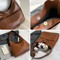 Damen Umhängetasche | Vegan Leder | Geräumig | Einfarbig | Glatt | Reißverschluss-Luzern Mode