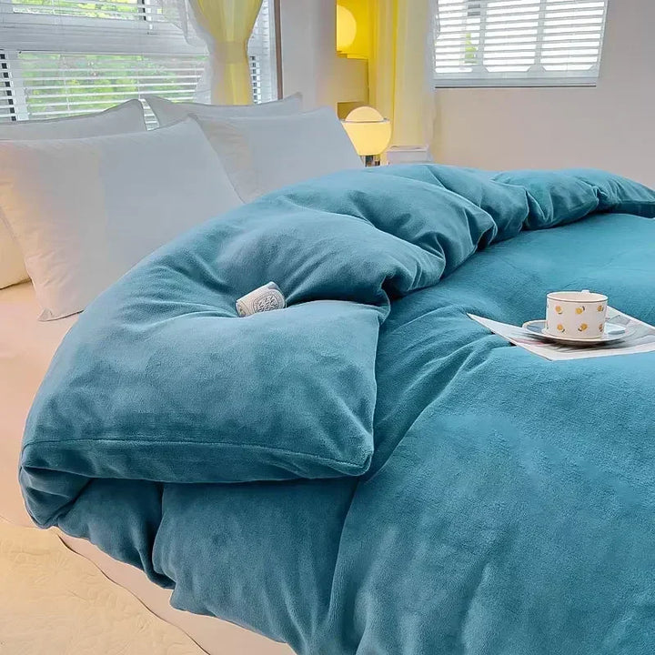 Bettbezug | Doppelbett | Flanell | Warm | Weich | Bequem | Langlebig-Bohnen-Sand-150x200cm-Luzern Mode