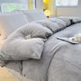 Bettbezug | Doppelbett | Flanell | Warm | Weich | Bequem | Langlebig-Hellgrau-150x200cm-Luzern Mode