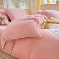 Bettbezug | Doppelbett | Flanell | Warm | Weich | Bequem | Langlebig-Hellrosa-150x200cm-Luzern Mode