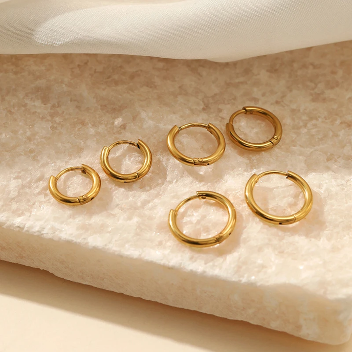 Hoop-Ohrringe | Langlebig | Gold | Silber | Hypoallergen | Stilvoll | Klassisch-Luzern Mode