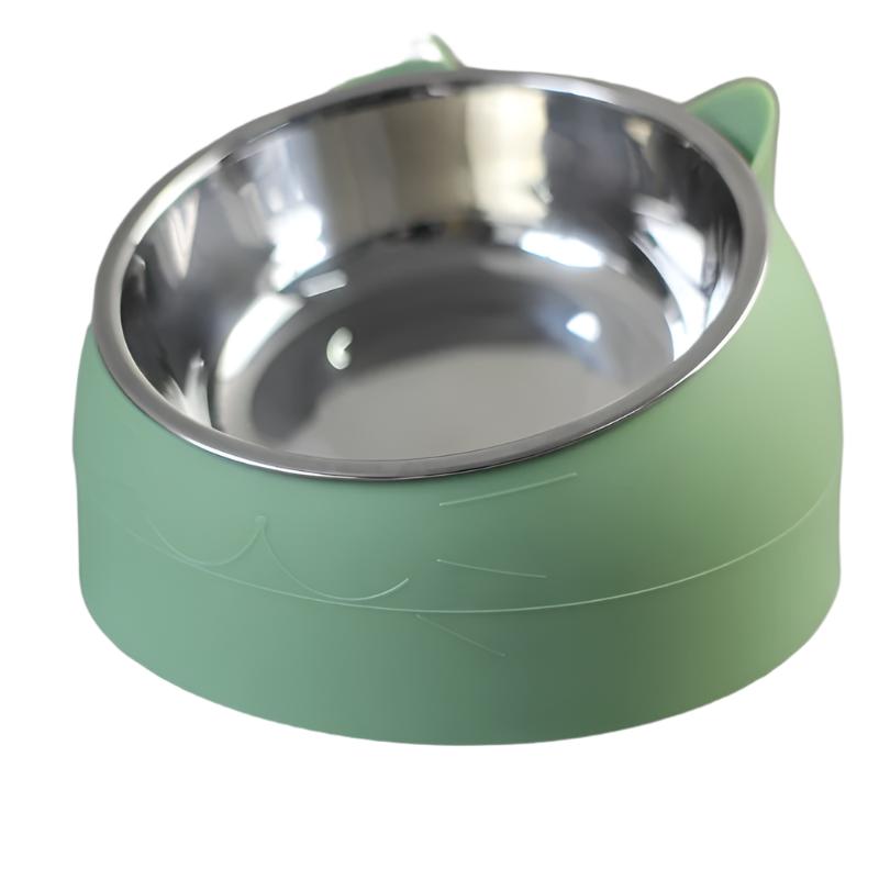 Katzenfutterschale | Erhöht Edelstahl Langlebig Ergonomisch Rutschfest Stressfrei-Matcha-Grün-Luzern Mode