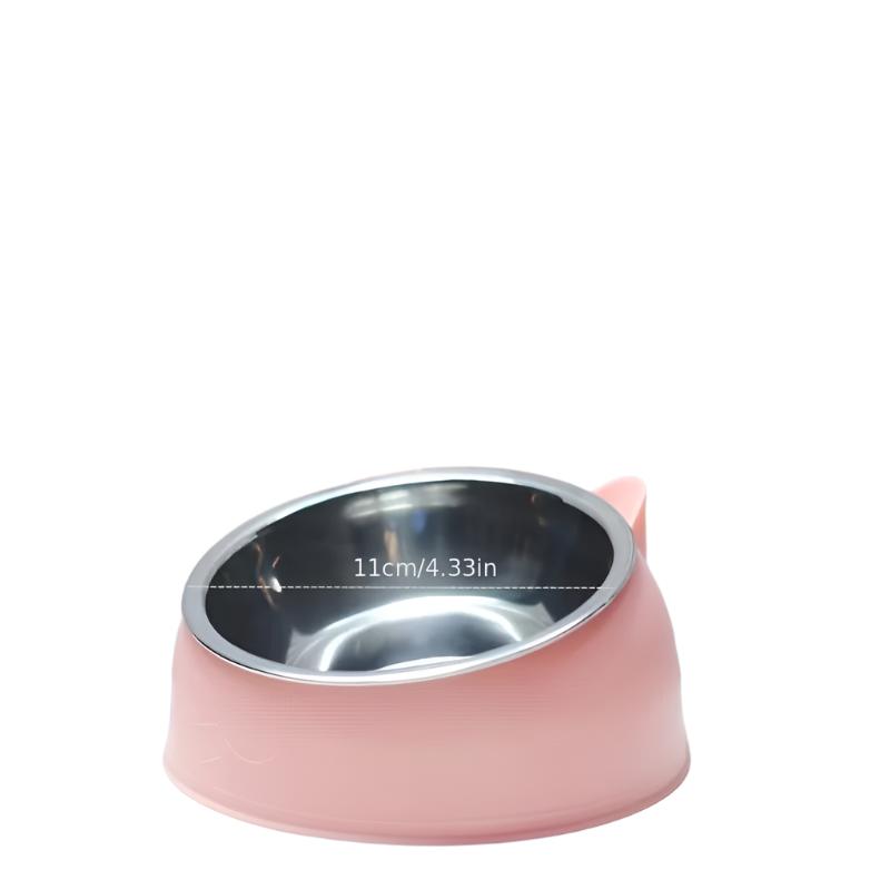 Katzenfutterschale | Erhöht Edelstahl Langlebig Ergonomisch Rutschfest Stressfrei-Rosa-Luzern Mode