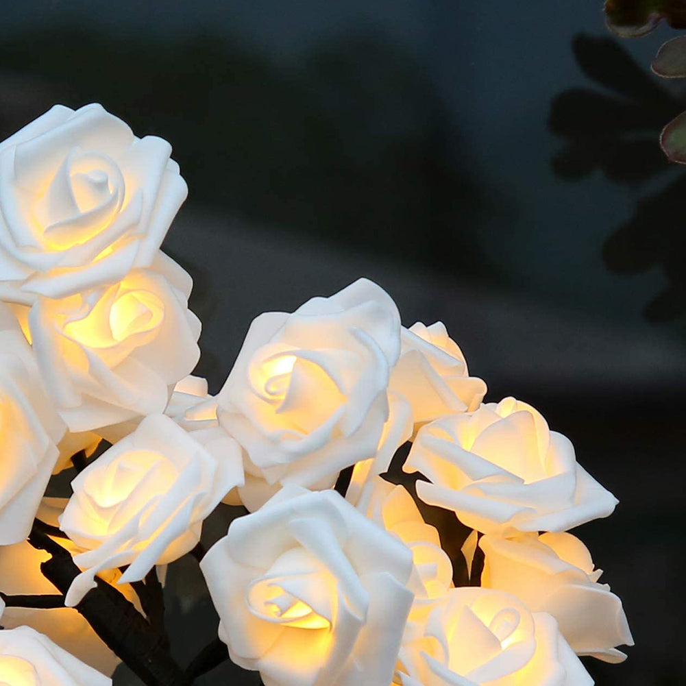 Beleuchteter Rosenbaum | Dekorativ | Warmes Licht | Biegsam | LED-Luzern Mode