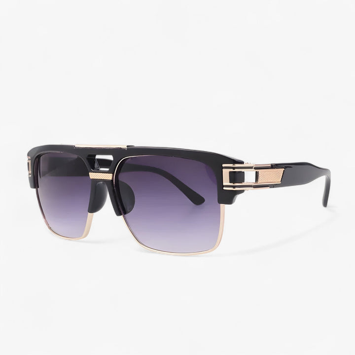 Sonnenbrille | Verspiegelt | Retro | Designer | Unisex | UV400-Schwarz Grau-Luzern Mode
