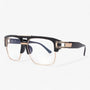 Sonnenbrille | Verspiegelt | Retro | Designer | Unisex | UV400-Schwarz Transparant-Luzern Mode