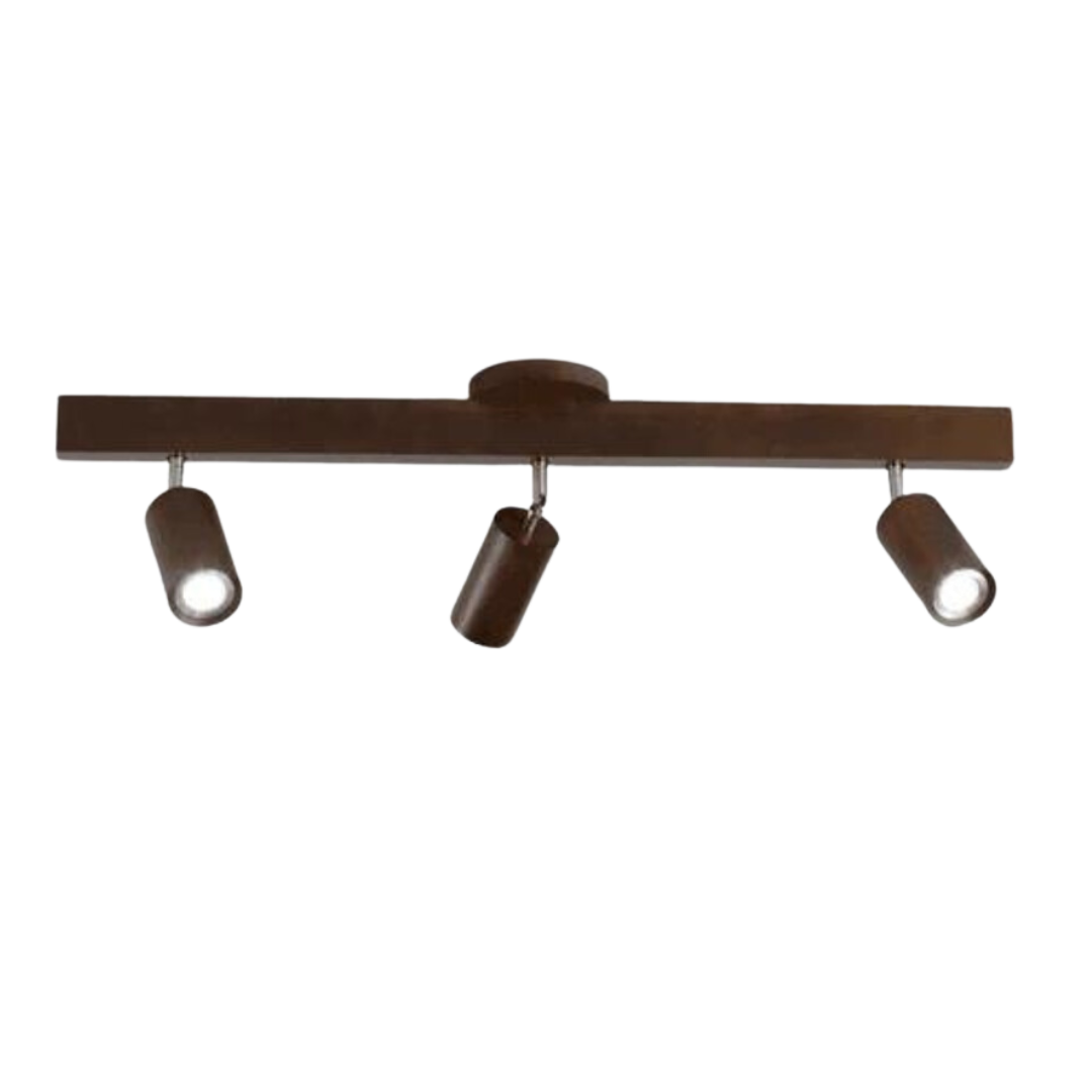 Deckenstrahler | Holz Verstellbar LED Stilvoll Stimmungsvolles Design Langlebig-Walnuss-Warmweiß-3-Luzern Mode